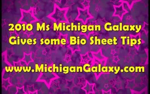 MI Galaxy Pageant Bio Sheet Tips