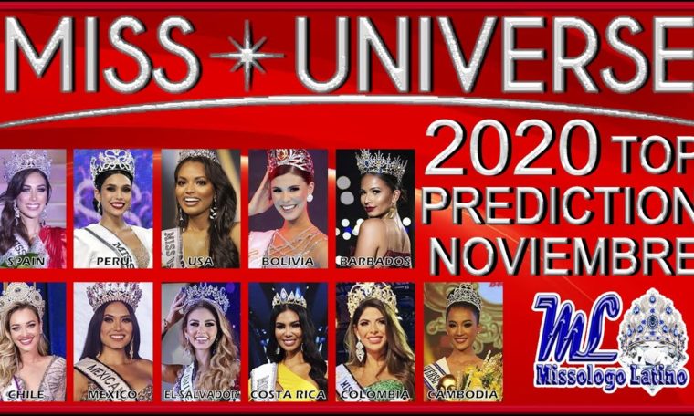 Miss Universe 2020 - Top Prediction Noviembre
