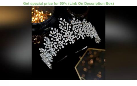 ☑️ 50% OFF ASNORA New Fashion Crystal Crown Bridal Headdress CZ Pageant Crown Headband Wedding Hair