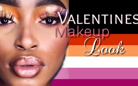 Lgbti Lesbian Flag Inspired Valentines Day Makeup Look🏳️‍🌈