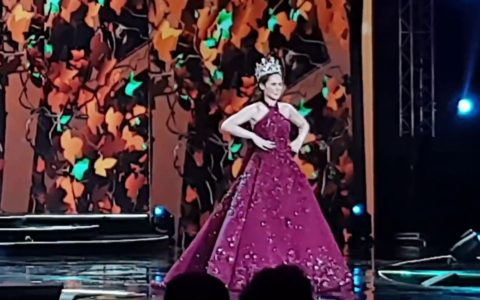 Alyssa Muhlach Alvarez FALLS during Miss World Philippines 2019 beauty pageant