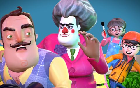 Scary Teacher 3D  - Troll Makeup for Miss T Best FUN - BuzzStar Animation