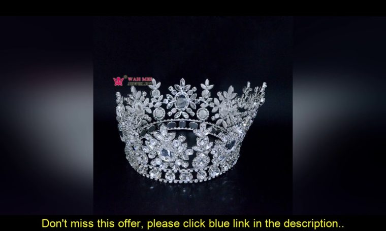 ✘Evaluate luxurious Rhinestone Tiaras Pageant Crowns Full Round Hairwear Fashion Jewelry Hair Acces