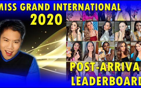 Miss Grand International 2020 | Post-Arrival LeaderBoard (TOP 20)