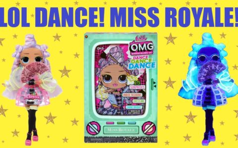 LOL Surprise OMG Dance Miss Royale Fashion Doll 15 Surprises Blind Bags Glow in the Dark Blacklight