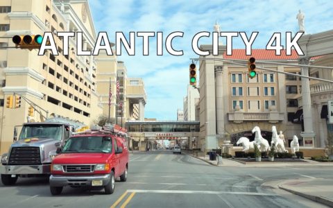 Atlantic City 4K - Driving Downtown - Little Las Vegas
